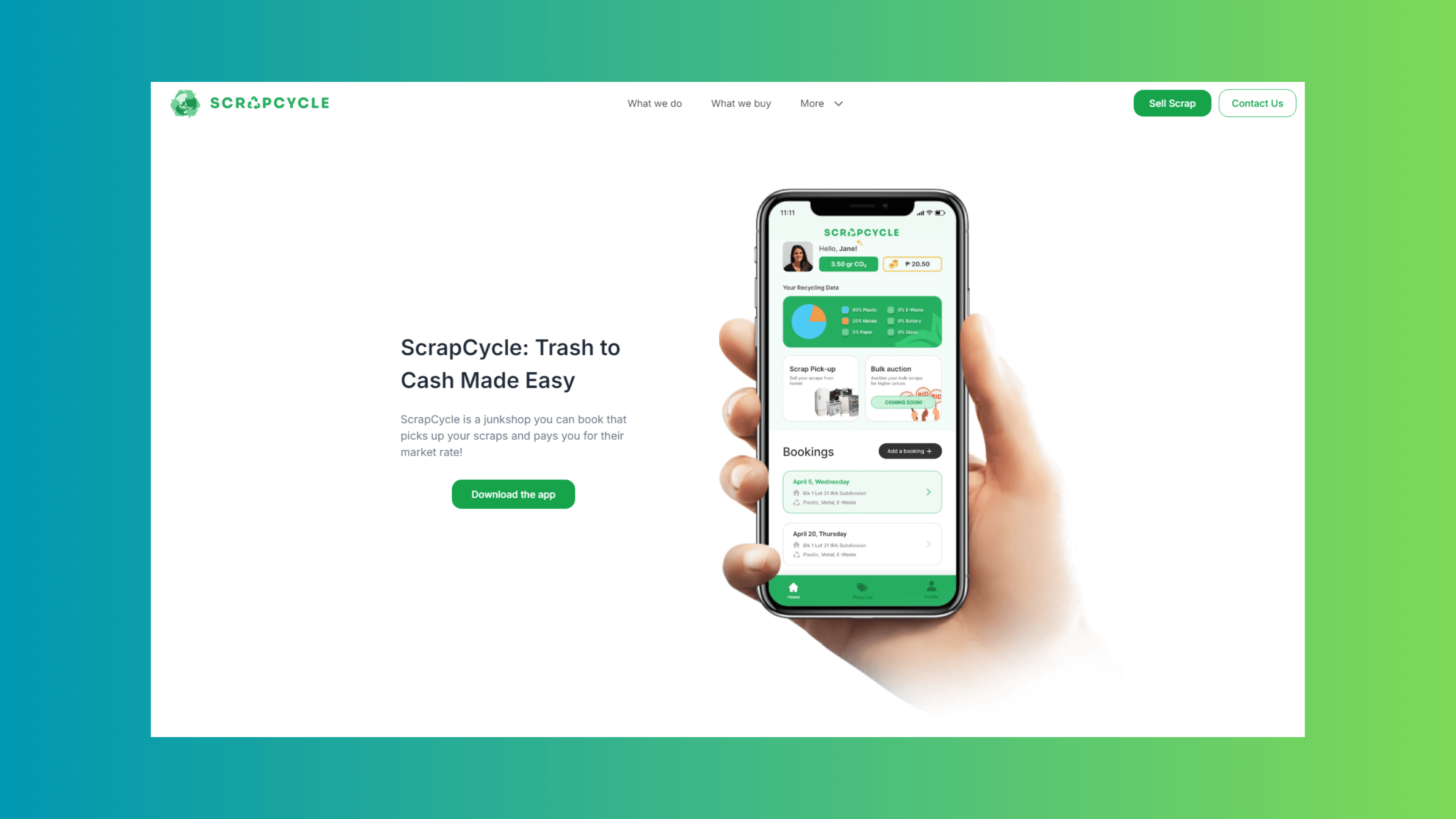 ScrapCycle PH Landing Page
